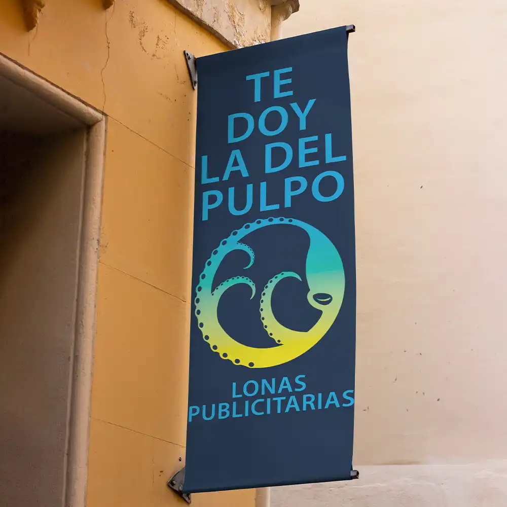 lona publicitaria te doy la del pulpo